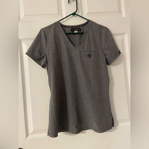 KOI BASIC Gray Scrub Top